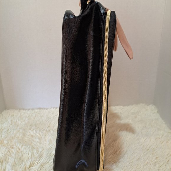 Lancome Black Square Cosmetic Makeup Travel Train Case - Picture 4 of 9